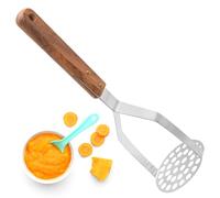 Potato Masher, Stainless Steel Potato Ricer Masher, Ergonomic Design, Long Comfortable Handle, Food Masher 11.02in for Mashed Potato, Baby Food