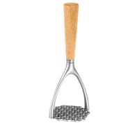 Potato Masher | Wooden Handle Double Arc Kitchen Tool | Mashed Potato Ricer | for Avocado Bananas Carrots Soft Fruits Vegetable Home Dining Room Apartment Daily Cooking