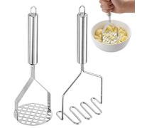 Potato Mashers, Stainless Steel Potato Masher Set for Creamy Mashed Potatoes, Durable Kitchen Utensils with Ergonomic Handle, Efficient Food Preparation Tools for Home Cooking