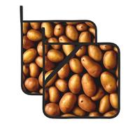 Potato pattern Picture Square heat-proof pot holders (set of two) 8x8 in : Quality fabrics, Anti-scalding and easy to clean