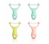Potato Peeler, 4 Pcs Y-Shaped Swivel Vegetable Peeler Vegetables Peeler Advanced Ceramic Peeler Plastic with Ergonomic Plastic Handle Colorful Peelers for Kitchen Use