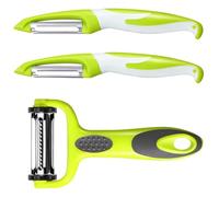 Potato Peeler for Kitchen, Julienne Vegetable Peeler,3 Pieces Stainless Steel Professional Peelers, Non-Slip, Suitable for Peeling for Potato, Apples, Carrots, Cucumber and Various Veg and Fruits