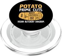 Potato Prime Cuts Vegan Butchery Diagram PopSockets PopGrip for MagSafe