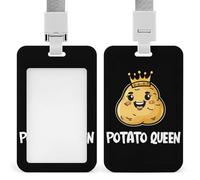 Potato Queen Card Holder Cute ID Badge Holders Card Protector for Office Work Women Men