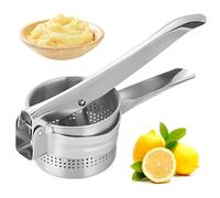 Potato Ricer Masher,Stainless Steel Mashed Potato Masher with Ergonomic Handle,Kitchen Gadget Heavy Duty Food Press for Mashed Potatoes,Press Fruit and Vegetables