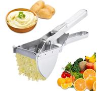Potato Ricer, MEETOZ Potato Masher Stainless Steel Professional Masher Kitchen Tool, Mash Potato Masher for Creamy Mashed Potatoes