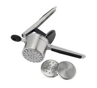 Potato Ricer Stainless Steel by DOERVISIT - The Product Contain Catches That Ensure The Fineness Discs Will not dislodged When The Handle is Lifted up. - Potato Ricer for Smooth Creamy Mashed