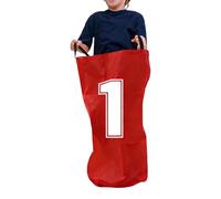 Potato Sack Race Bags, Large Racing Set, 4 Piece Professional Grade Heavy Duty Jute Burlap, Double Stitched Reinforced Seams, Industrial Strength Field Game for Outdoor Parties Carnivals and Backyards