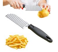 Potato Slicer, Creponné Wave Cutter for Kitchen | Ergonomic Manual Chopper for Vegetables Including Corn, Carrot, and Bread, Ideal for Cooking