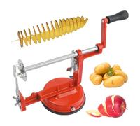 Potato Spiral Cutter 3 in 1 Potato Peeler Machine Stainless Steel Vegetable Cutter Adjustable Fruit Peeler Machine with Suction Cup for Home Kitchen Peeler and Corer Machine Fruit Peeler Machine Veget