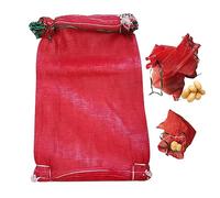Potato Storage Bag 10Pcs 21.7x33.5inch Mesh Drawstring 35kg PE Potato Sack Heavy Duty Circular Knitting Net Bags for Vegetables Onion Bags for Storing