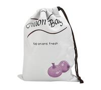 Potato Storage Bag, 26X35CM Reusable Canvas Vegetable Storage Bags, Drawstring Onion Potato Storages Bags with Sides Zips, Breathable Garlic Foods Storing Bag, for Kitchen Supplies