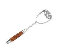 Potatoe Masher, Stainless Steel Food Masher with Wooden Handle, Multifunctional Kitchen Mashed Cooking Tool for Avocado Potatoes Beans Vegetable Fruits