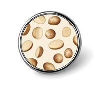 Potatoes And Potato Slices Cute Lapel Brooch Pins Badge Metal Round Jacket Hat Bag Accessories Jewelry