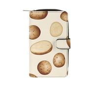 Potatoes and Potato Slices Long Purses for Women Leather Card Holder Mens Wallet Coin Purse