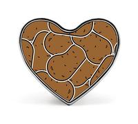 Potatoes Badge Brooch Heart Shaped Collar Pin for Bag Jacket Clothes Accessories