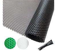 PotatoLife Plastic Wire Mesh Fence, Plants Protector, Poultry Netting, Pets Barrier, Stair Fencing, Durable Material, with Free Zip Ties(Black, 15.7‘’ x 20')