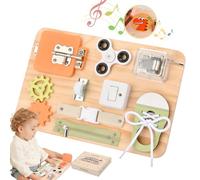 Potatomato Busy Board for Toddlers - Montessori Toys for Baby - Wooden Sensory Equipment Toys for Autism & ADHD - Educational Fidget Travel toys - Fine Motor Skills Gifts for Boys Girls