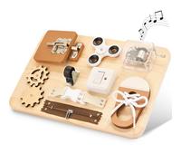 Potatomato Montessori Busy Board - Wooden Sensory Toys for Toddlers 2 3 4 Years - Educational Fine Motor Skills Travel Toy for Kids- Fidget Gift for Boys Girls with Autism & ADHD