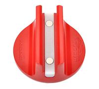 Potauto Universal Aluminum Grooved Magnetic Jack Pad Jacking Puck Pinch Weld Frame Rail Adapter (Red (0.55"))
