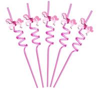 Potchen 12 Pcs Pony Club Bachelorette Party Straws Pink Reusable Straws Cowgirl Beach Birthday Bachelorette Weekend Favors Decorations for Bridal Party Wedding Bride Bridesmaid Gifts