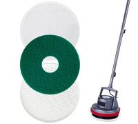 Potchen 3 Pack 12 Inch Floor Machines Pads Compatible with Oreck 550MC Commercial Floor Machine (Scrubbing & Bonnet & Polishing Pad)