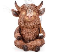 Potchen Highland Cow Incense Holder for Sticks, Incense Cone Burner Ornaments, Desk Unique Presents for Women Men Aromatherapy Ornament Home Decor Yoga Meditation Relaxation Office