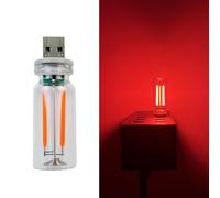 poteital LED Lights Dimmable Red USB Touch Control for Car, Red Interior Lights for Truck, Retro LED Night Lighting, USB Ambient Lighting Glass Atmosphere Lamp for