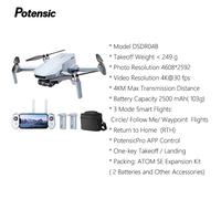 Potensic ATOM SE 4K Professional Camera Drone 4KM Support Circle/Follow Me/Waypoint Flights/Return to Home/One-key Takeoff Land GRAY