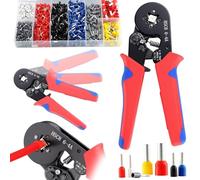 PotentForce Crimping Pliers Kit for Cars and Electrical Installations with 1250 Electric Cable Lugs - Crimping Pliers and Crimping Pliers Terminals Range 0.25-10mm² - HSC8 6-4
