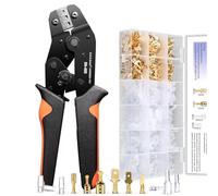 PotentForce Crimping Tool Set - 600pcs Crimp Connectors for 0.5-2.5mm²/AWG 22-16 Wire, Suitable for 2.8mm, 4.8mm, 6.3mm Spade Connectors