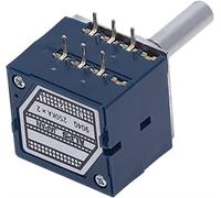 Potentiometer 10K 20K 50K 100K 250K 500K ALPS RK27 Volume Potentiometer Dual 10~500KAX2 Slotted Rotary Switch 6Ppin Electromechanical components (Color : 250k)