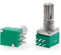 Potentiometer 10pcs/lot RK097G Duplex Potentiometer B1K 5K 10K 20K 50K 100K 500K 6pin Shaft 15mm Audio Amplifier Sealing Rotary Potentiometer Electronic Component Resistor elements (Size : 20K Ohm)