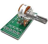 Potentiometer 1pc ALPS RK163 50K 100K Audio Amplifier Amp Volume Dual-Unit Rotary HiFi Potentiometer 50KAx2 100KAx2 6Pins 25MM Plum Shaft Electromechanical components (Color : With Pcb, Size : 100KA