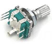 Potentiometer 2PCS Half/Plum axis Rotary Encoder, Handle Length 15mm / 20mm Code Switch/ EC11 / Digital Potentiometer with Switch 5Pin Resistor elements (Color : Plum 15mm)