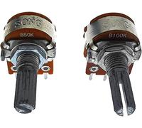 Potentiometer 3PCS RK16 20MM Rotary Potentiometer 50K 100K 50KBX2 100KBX2 Audio Volume Control Pot WH148 Electromechanical components (Size : 50K Ohm)