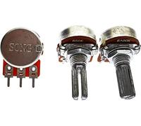 Potentiometer 3PCS RK16 3PIN 20MM 10K 50K 100K Rotary Potentiometer Audio Volume Control Pot B10K B50K B100K WH148 Electromechanical components (Size : 50K Ohm)