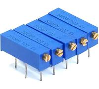 Potentiometer 5pcs Trimming Potentiometer 3006P Series Variable Resistor Electronic Component Resistor elements (Size : 20K Ohm)