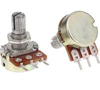 Potentiometer 5pcs WH148 B1K B2K B5K B10K B20K B50K B100K B250K B500K B1M 3Pin 15mm Shaft Amplifier Dual Stereo Potentiometer Electromechanical components (Size : 500K Ohm)