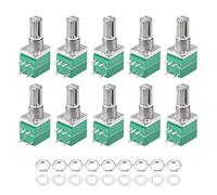 Potentiometer with Switch B10K Ohm Variable Resistors Single Turn Rotating Carbon Film Cone RV097NS 10pcs Industrial switch accessories