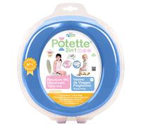Potette 2 in1 Travel Potty and Toilet Reducer,Blue - Includes 3 Spare Parts