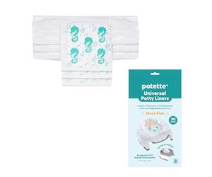 Potette Plus Disposable Liners | Super Absorbent, Biodegradable and Lightly Fragranced Potty Bags | Pack of 30