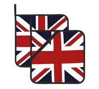 Potholder,Insulated Pot Holder Thick Heat Resistant For Bbq Cooking Baking 2 Pcs,Union Jack British Flag