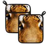 Potholders for Kitchens, Cool Animal Tiger Area Pot Holders Set of 2, Kitchen Heat Resistant Potholder for Microwave Cooking Baking Oven End Dishes and BBQ