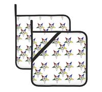Potholders Set â€“ Stars Eastern Stars Print Pot Holders, Oven Mitts, BBQ & Grilling Hotpads, Square Kitchen Accessories