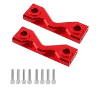 Pothyes 2PCS Aluminum Alloy Front and Rear Frame Mount for LOSI 1/8 LMT Solid Axle Monster Truck Metal Upgraded Parts (red)