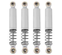 Pothyes 4pcs Metal Alloy Oil Shock Absorber Damper 70 80 90 100 110mm Outer Spring for 1/10 RC Crawler Axial SCX10 i ii iii Capra Tamiya CC01 D90 TRX4 HPI Upgrades (silver, 80mm)