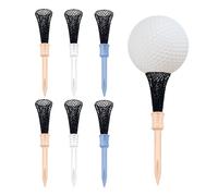 Potiera 6 Pack Golf Tees Plastic 3-1/4, Unique Golf Gifts for Men Golfers, Premium Golf Stuff Funny Golf Accessories for Men, Widened Top More Stable, Reduce Friction Side Spin, Enhanced Durability