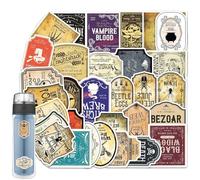 Potion Bottle Labels - 3-6cm Potion Label Stickers | 50 Halloween Mağic Gràffiti Apothecary PVC Waterproof Stickers | DIY Bottles Party Craft Decoration Mağic Bottle Sticker