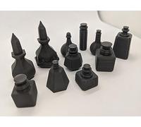 Potion Bottles Set Marker Pathfinder | 28mm 1/56 Scale Miniature | RPG Tabletop Figure Landscape Modelling Wargaming Fantasy Diorama Wargames Model Scenery Terrain Scatter Roleplaying Paintable